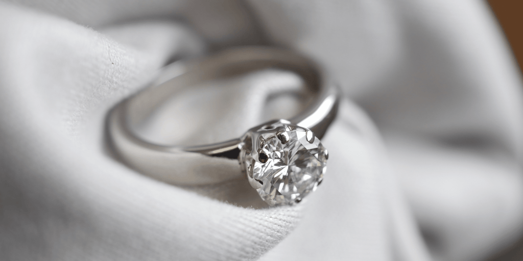 Insuring your engagement ring, like this white diamond ring