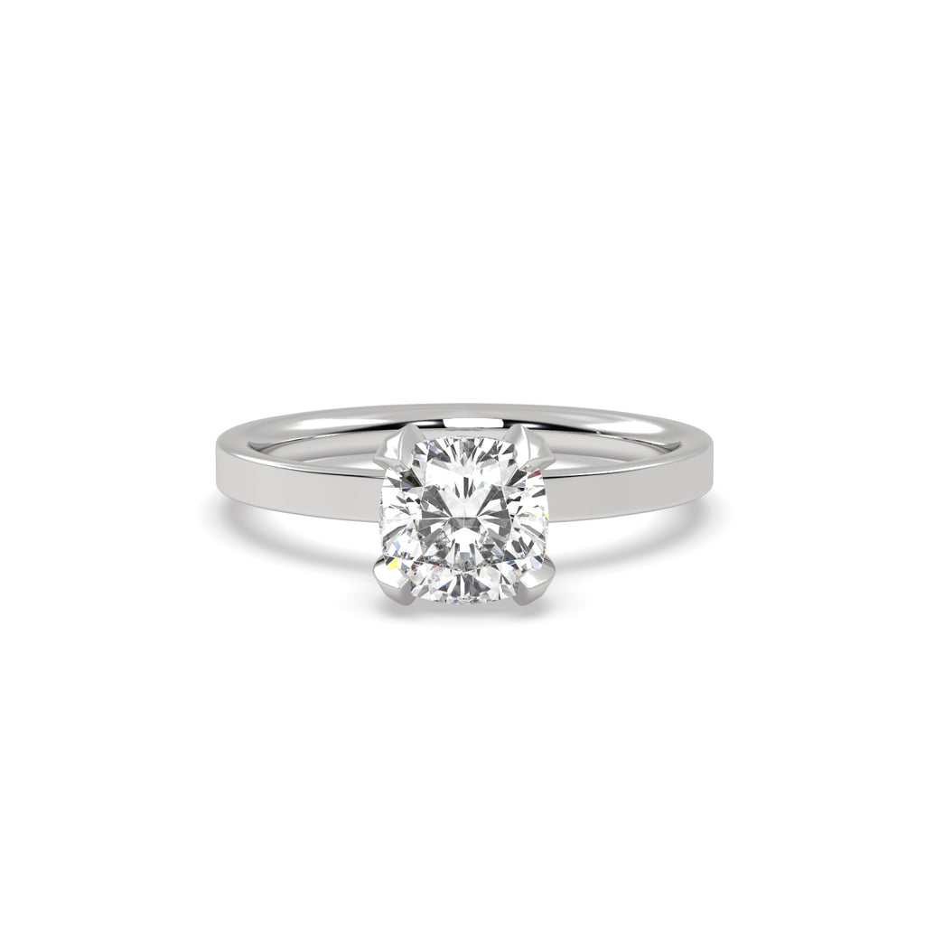 1.50ct Cushion Diamond Engagement Ring in 18k White Gold