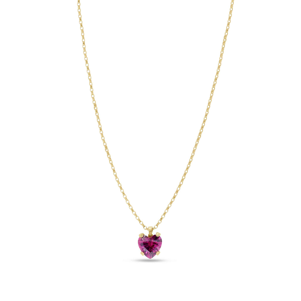 Pendant Necklace: Purple Heart Sapphire Pendant in 18k Yellow Gold