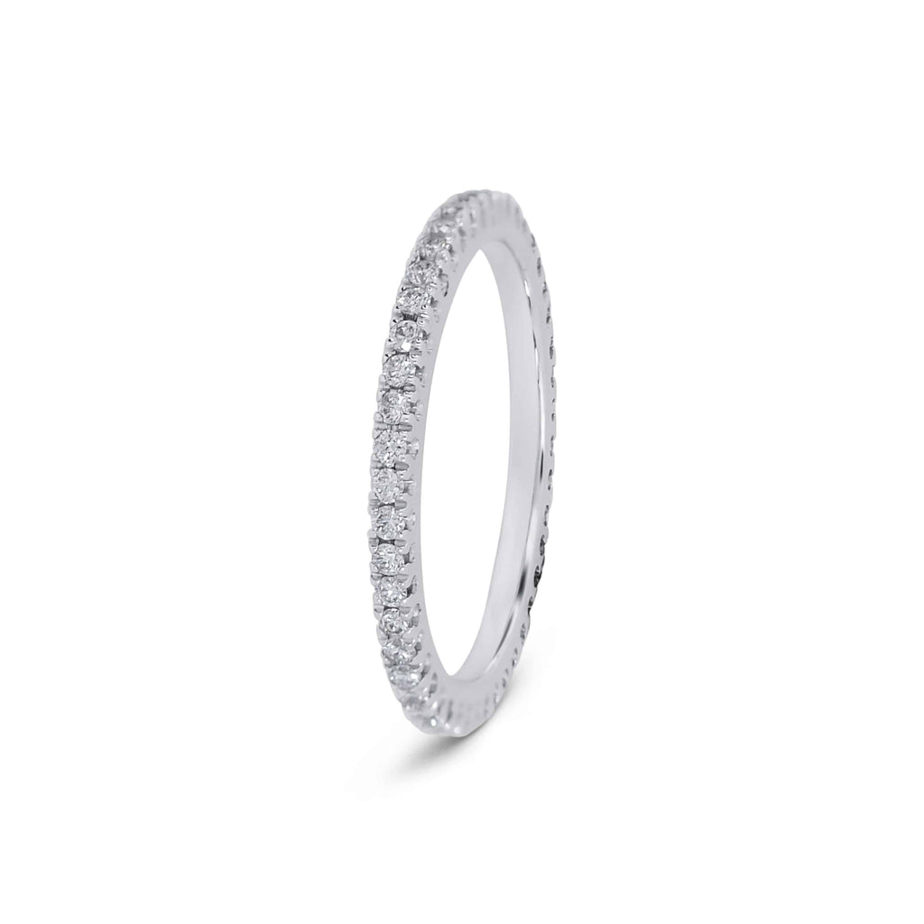 Eternity Ring: White Diamond Eternity Band in 18k White Gold