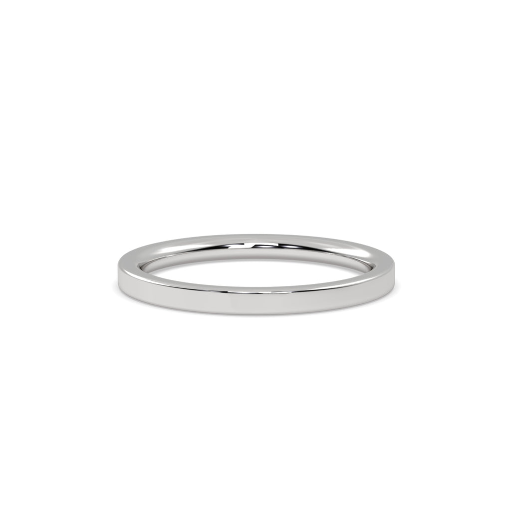 Classic Wedding Band Ring in 18k White Gold